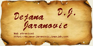 Dejana Jaranović vizit kartica